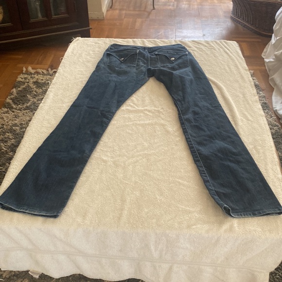 Hudson from Neiman’s Blue BethBaby Boot blue jeans w/ great fringe& back pockets - Picture 9 of 16